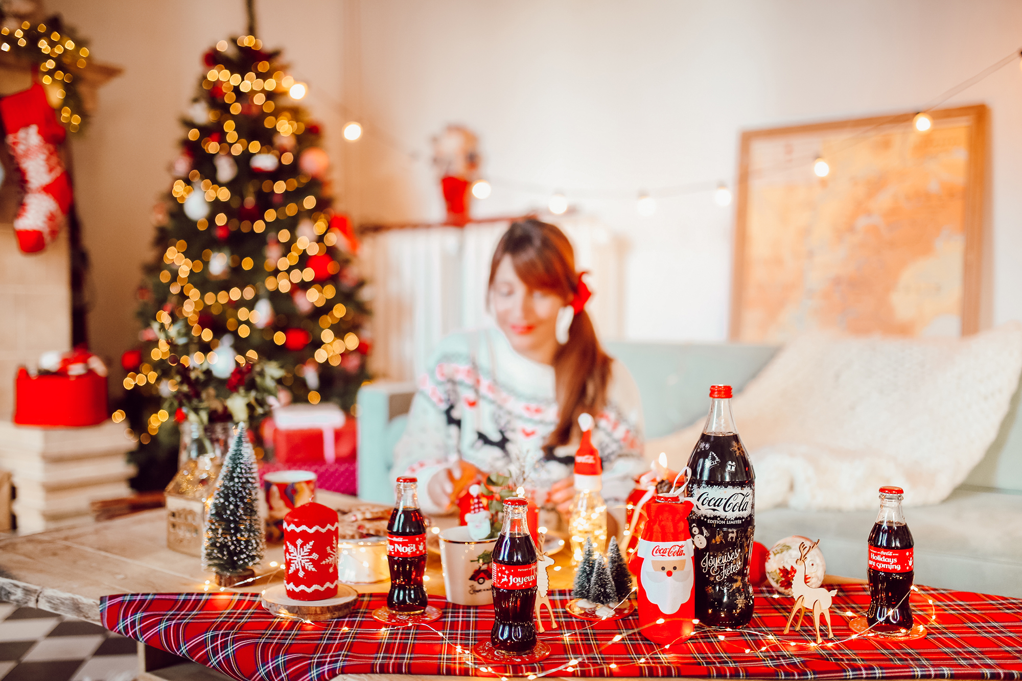 Table de Noël avec Coca-Cola - Elles en parlent